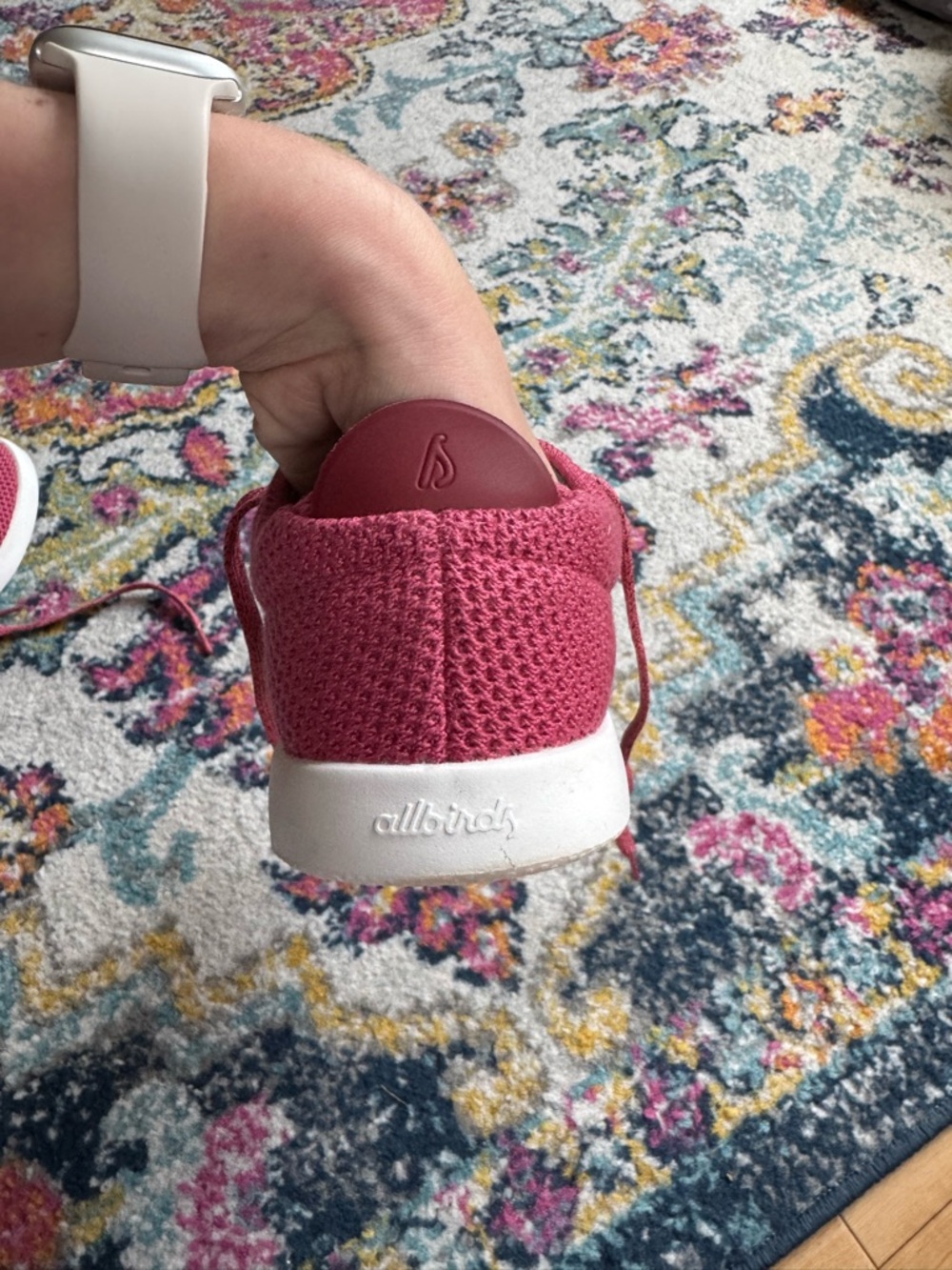 allbirds Women’s Tree Runners Knit Sneaker in Berry Pink - Like new! - Picture 7 of 10